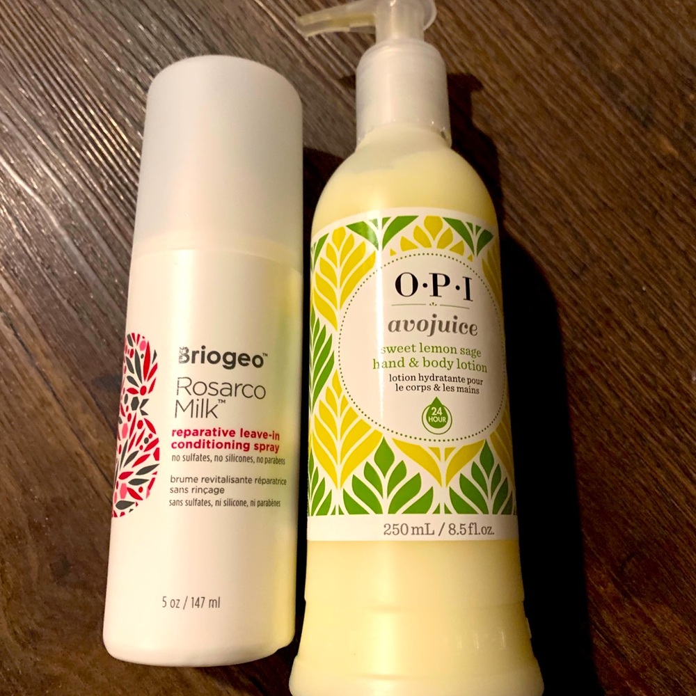 Lotion and leave in conditioning spray